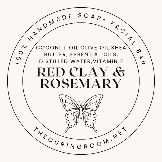 Red Clay and Rosemary Facial Soap Bar